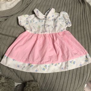 Easter Pink bunny rabbit dress 18 months handmade